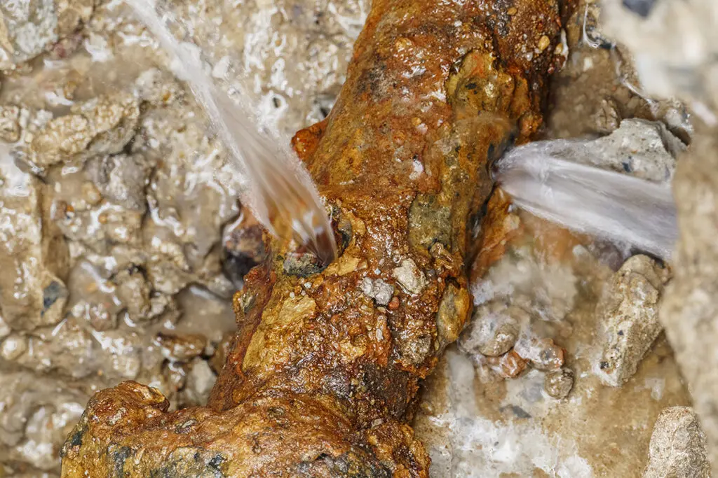 Damaged and corroded
