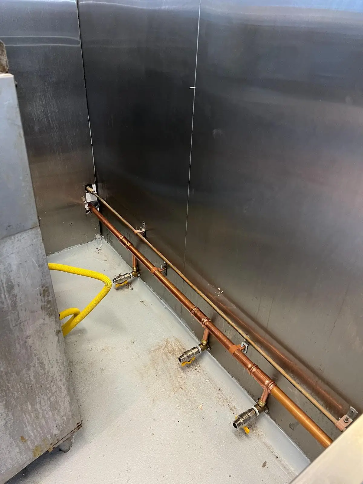 Gas line installation for a local small business