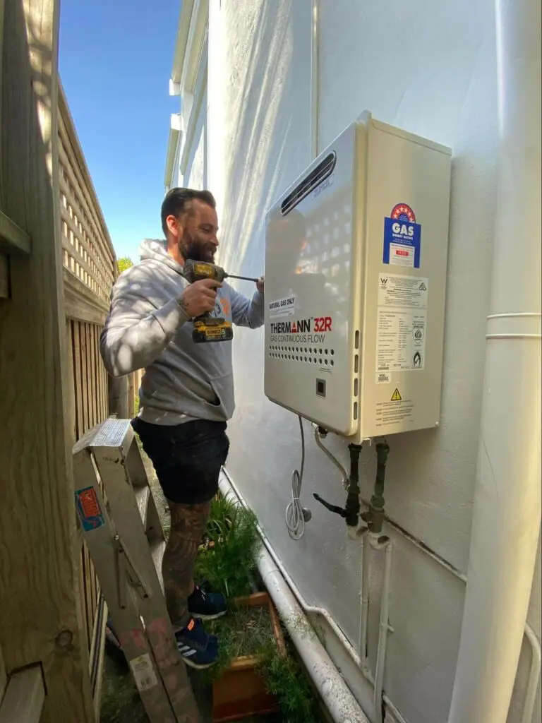 New hot water system installation